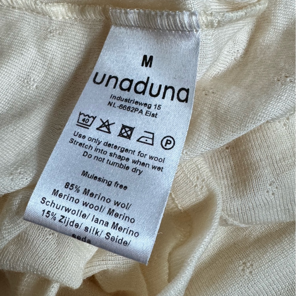 Unaduna pointelle silk wool tank top - Picture 3 of 3